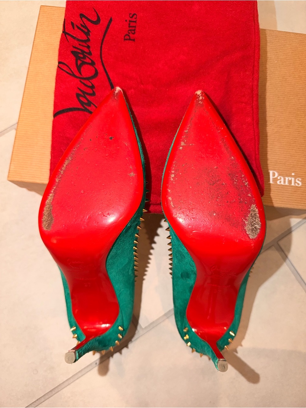 Christian Louboutin ANJALINA 100 VEAU VELOURS - Picture 7 of 9
